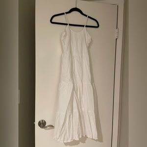 💐Express Cottagecore Prairie White Cotton Tiered Maxi Dress
